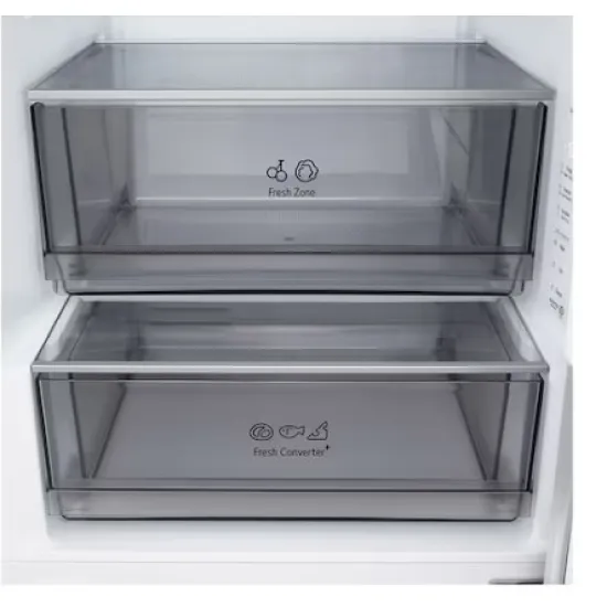 LG GBBSJ2CCSW alulfagyasztós kombinált hűtőszekrény, 262/113L, Wifi, Smart Inverter Kompresszor, 59.7x67.4x203 cm