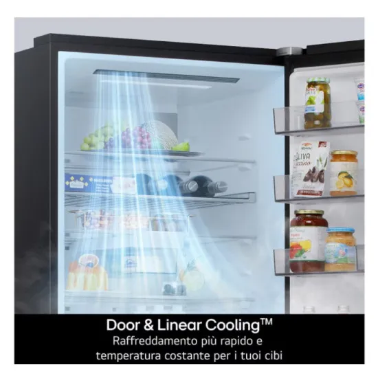 LG GBBW322CPY Total No Frost alulfagyasztós kombinált hűtőszekrény, 326/139L, Wifi, Smart Inverter Kompresszor, 69.7x70.4x203 cm, prime silver szín 