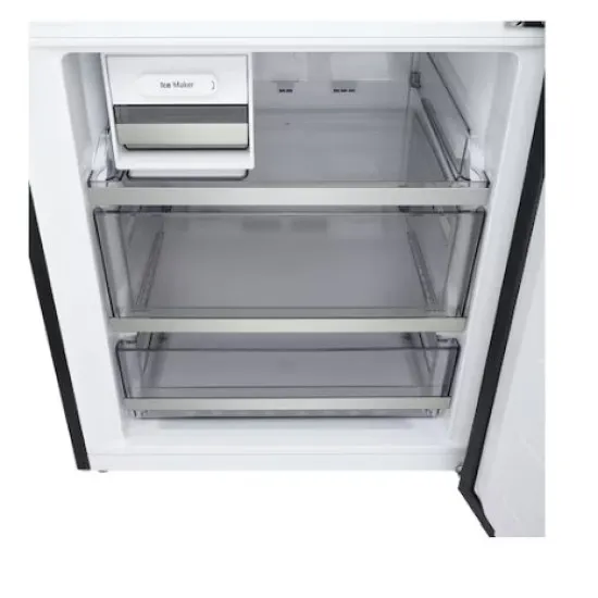 LG GBBW726CEV Total No Frost alulfagyasztós kombinált hűtőszekrény, 326/139L, Smart Inverter Kompresszor, Wifi, 69.7x70.4x203 cm, fémes fekete szín 