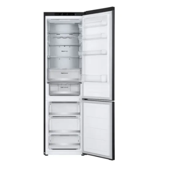 LG GBV7280DEV alulfagyasztós kombinált hűtőszekrény, Smart Inverter Kompresszor, 277/110L, 59.5x68.2x203 cm, fémes fekete szín