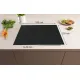 Gorenje GI6433SRWF beépíthető indukciós kerámialap, 59.5x52x5.4 cm, fekete szín 