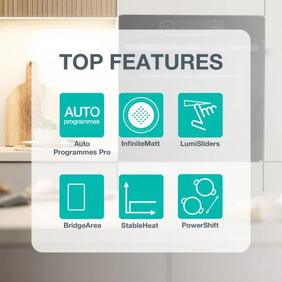 Gorenje GI6433SRWF beépíthető indukciós kerámialap, 59.5x52x5.4 cm, fekete szín 