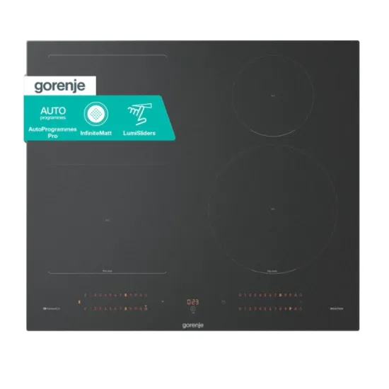 Gorenje GI6433SRWF beépíthető indukciós kerámialap, 59.5x52x5.4 cm, fekete szín 
