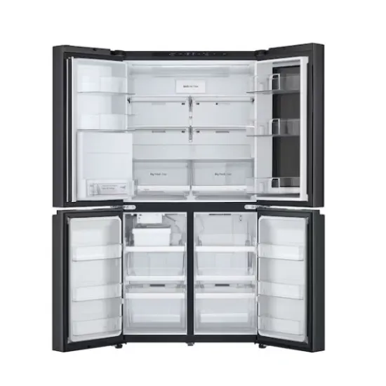 LG GMK960EV2E side by side hűtőszekrény francia ajtós kialakítással, Lineáris Inverter Kompresszor, Wifi, 91.4x72.9x179.2 cm, fémes fekete szín 