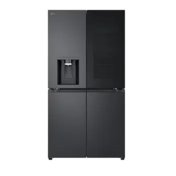 LG GMK960EV2E side by side hűtőszekrény francia ajtós kialakítással, Lineáris Inverter Kompresszor, Wifi, 91.4x72.9x179.2 cm, fémes fekete szín 