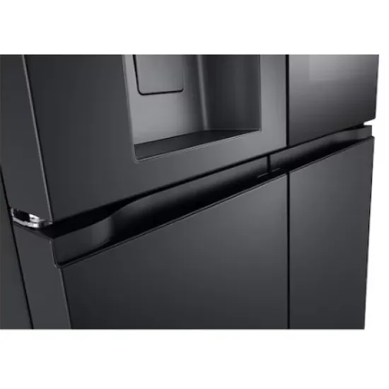 LG GMK960EV2E side by side hűtőszekrény francia ajtós kialakítással, Lineáris Inverter Kompresszor, Wifi, 91.4x72.9x179.2 cm, fémes fekete szín 