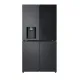 LG GMK960EV2E side by side hűtőszekrény francia ajtós kialakítással, Lineáris Inverter Kompresszor, Wifi, 91.4x72.9x179.2 cm, fémes fekete szín 