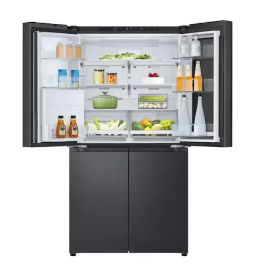 LG GMK960EV2E side by side hűtőszekrény francia ajtós kialakítással, Lineáris Inverter Kompresszor, Wifi, 91.4x72.9x179.2 cm, fémes fekete szín 