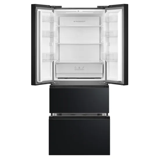 Gaba GMR-392BE No Frost side by side hűtőszekrény francia ajtós kialakítással, 244/147L, 70.3x68.6x178 cm, fekete szín 