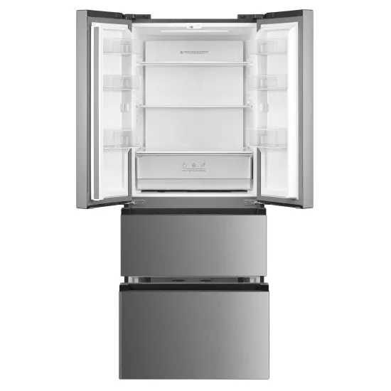 Gaba GMR-392XE No Frost side by side hűtőszekrény francia ajtós kialakítással, 244/147L, 70.3x68.6x178 cm, inox szín 