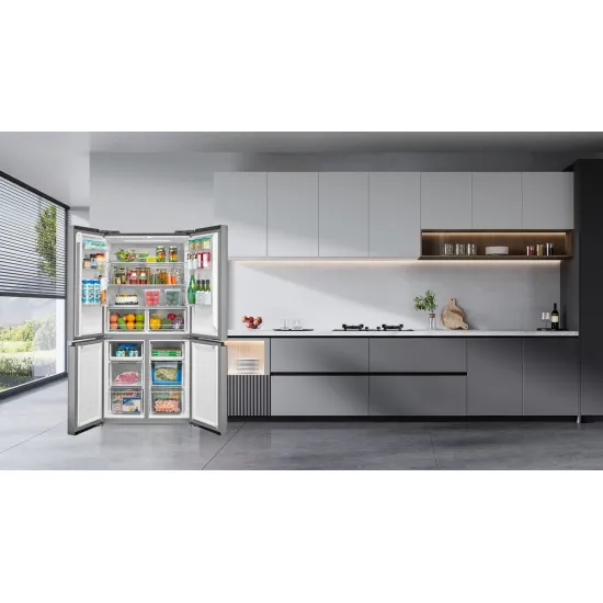 Gaba GMR-474CD No Frost side by side hűtőszekrény francia ajtós kialakítással, 305/169L, 83.3x65.3x177.5 cm, inox szín 