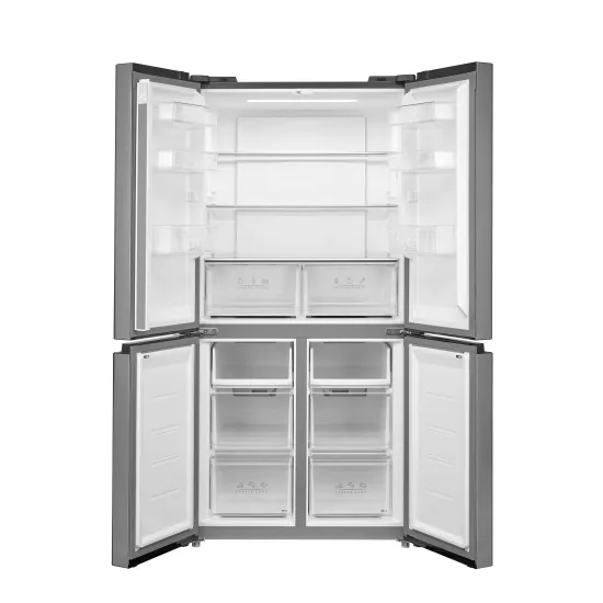 Gaba GMR-474CD No Frost side by side hűtőszekrény francia ajtós kialakítással, 305/169L, 83.3x65.3x177.5 cm, inox szín 