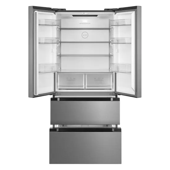 Gaba GMR-516XE No Frost side by side hűtőszekrény francia ajtós kialakítással, 347/169L, 83.3x65.3x189.8 cm, inox szín 