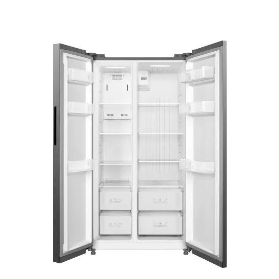 Gaba GMR-548XE No Frost side by side hűtőszekrény, 347/201L, 89.7x76.1x176.5 cm, inox 