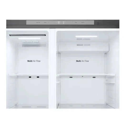 LG GSBC40PYPE side by side hűtőszekrény, 423/241L, Smart Inverter Kompresszor, 91.3x73.5x179 cm, hamvas matt ezüst szín 