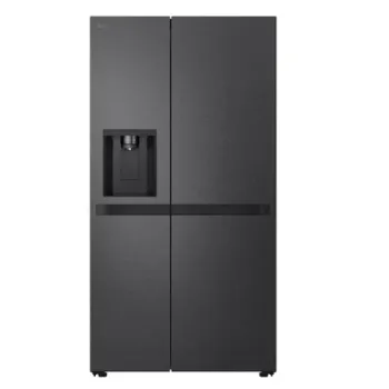 LG GSLC41EPPE side by side hűtőszekrény, 420/221L, Smart Inverter Kompresszor, 91.3x73.5x179 cm, matt éjfekete szín