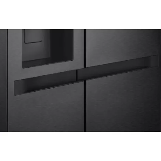 LG GSLC41EPPE side by side hűtőszekrény, 420/221L, Smart Inverter Kompresszor, 91.3x73.5x179 cm, matt éjfekete szín