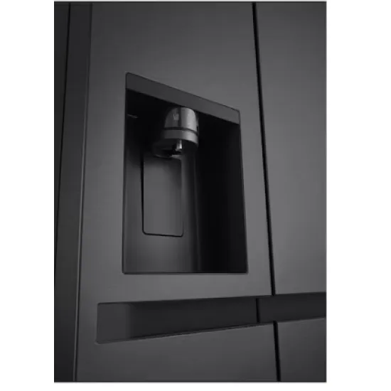 LG GSLC41EPPE side by side hűtőszekrény, 420/221L, Smart Inverter Kompresszor, 91.3x73.5x179 cm, matt éjfekete szín
