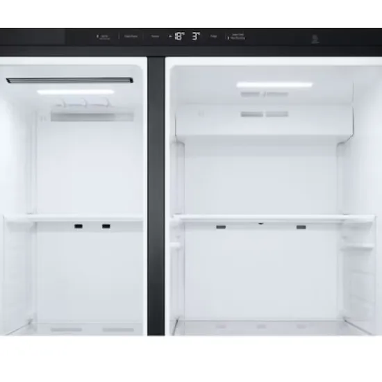 LG GSLC41EPPE side by side hűtőszekrény, 420/221L, Smart Inverter Kompresszor, 91.3x73.5x179 cm, matt éjfekete szín