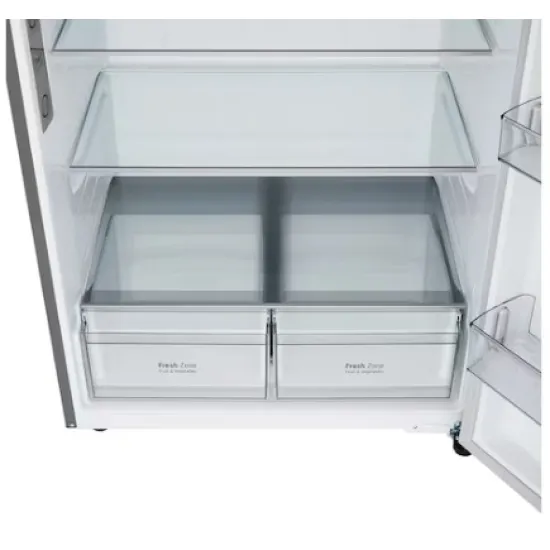 LG GTFV61PYBQD felülfagyasztós kombinált hűtőszekrény, Wifi, Smart Inverter Kompresszor, 425/184L, 83.1x74.1x186 cm, hamvas matt ezüst szín 