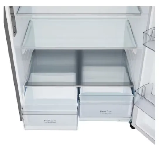 LG GTFV61PYBQD felülfagyasztós kombinált hűtőszekrény, Wifi, Smart Inverter Kompresszor, 425/184L, 83.1x74.1x186 cm, hamvas matt ezüst szín 