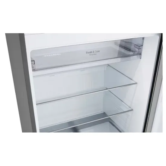 LG GTFV61PYBQD felülfagyasztós kombinált hűtőszekrény, Wifi, Smart Inverter Kompresszor, 425/184L, 83.1x74.1x186 cm, hamvas matt ezüst szín 