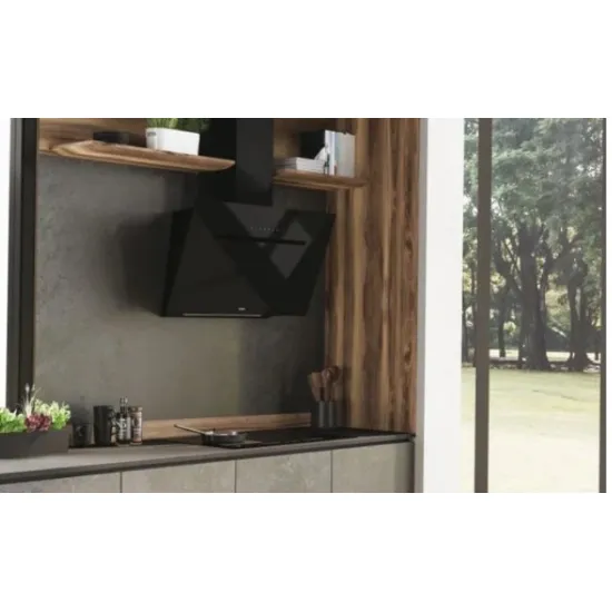 Haier HADG9CBS6BVOC beépíthető falra szerelhető döntött kürtös konyhai elszívó, 89.8x35.6x60 cm, fekete szín 