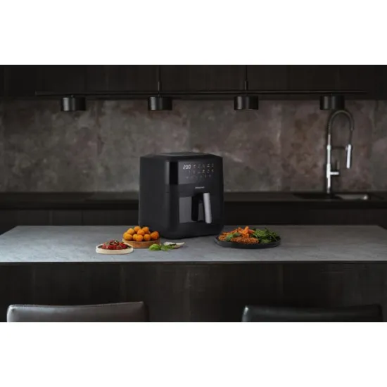 Hisense HAF2100DCD forrólevegős sütő, Air Fryer, 2100W, 7.7L, fekete szín