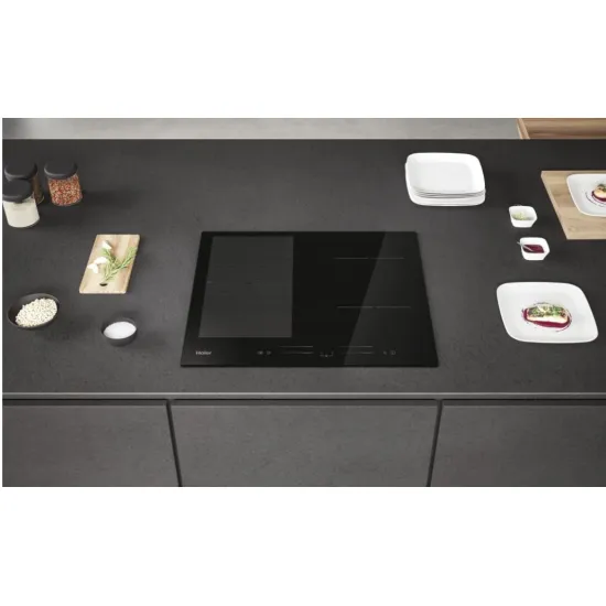 Haier HAFRSJ64MC beépíthető indukciós kerámialap, 59x52x5.6 cm, fekete szín