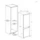 Haier HBW7719C No Frost beépíthető alulfagyasztós kombinált hűtőszekrény, 285/115L,Wifi, 69x55x193.5 cm