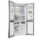 Haier HCR3818ENMM No Frost side by side hűtőszekrény francia ajtós kialakítással, 311/156L, inverter kompresszor, 83.3x65x181.5 cm, New Platinum inox szín 