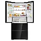 Haier HFKR7819DNGB No Frost side by side hűtőszekrény francia ajtós kialakítással, 299/169L, 83x59.4x190 cm, fekete szín 