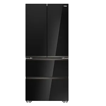 Haier HFKR7819DNGB No Frost side by side hűtőszekrény francia ajtós kialakítással, 299/169L, 83x59.4x190 cm, fekete szín 