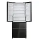 Haier HFR3718ENGB Total No Frost alulfagyasztós kombinált hűtőszekrény, 262/140L, 70x68.8x177.5 cm, fekete szín