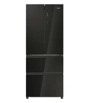 Haier HFR3718ENGB Total No Frost alulfagyasztós kombinált hűtőszekrény, 262/140L, 70x68.8x177.5 cm, fekete szín