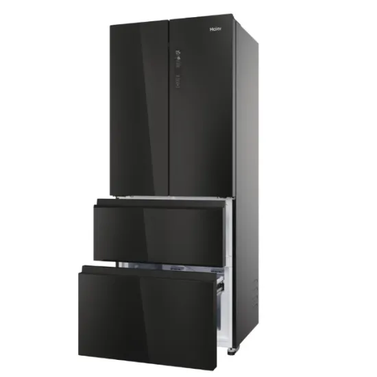 Haier HFR3718ENGB Total No Frost alulfagyasztós kombinált hűtőszekrény, 262/140L, 70x68.8x177.5 cm, fekete szín