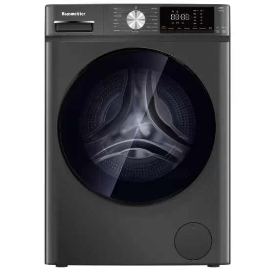 Hausmeister HM2815 elöltöltős mosógép, 8 kg, magyar kezelőpanel, digitális kijelző, inverter motor, 60x52x84.7 cm, szürke szín
