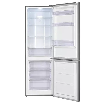 Hausmeister HM 3187 E I No Frost alulfagyasztós kombinált hűtőszekrény, 210/83L, inverter motor, 60x60x186 cm, inox szín 