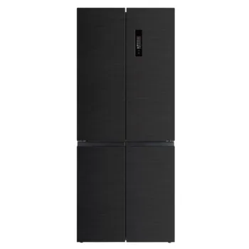 Hausmeister HM 3305 E I No Frost side by side hűtőszekrény francia ajtós kialakítással, inverter motor, 300/158L, 79x60x192 cm, fekete szín 