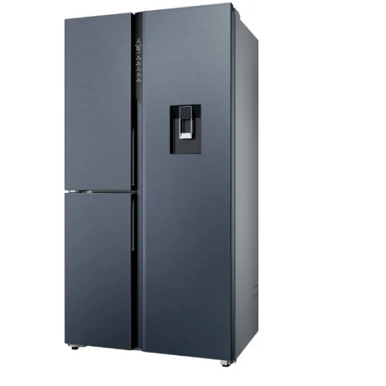 Haier HSPR79F18EWMB No Frost side by side hűtőszekrény, 384/189L, Wifi, 90.5x70.7x177.5 cm, szálcsiszolt fekete szín 