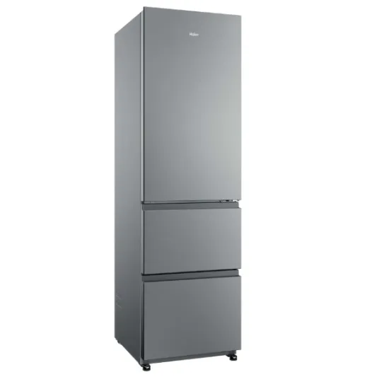 Haier HTR3518ENMX No Frost alulfagyasztós kombinált hűtőszekrény, Wifi, 196/107L, 54.5x62.2x185 cm, inox szín
