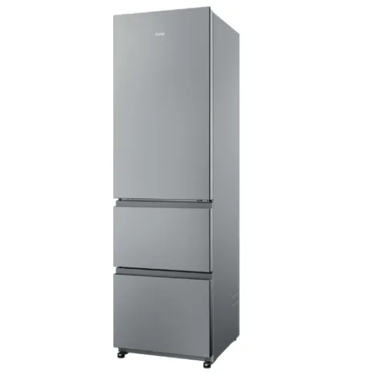Haier HTR3518ENMX No Frost alulfagyasztós kombinált hűtőszekrény, Wifi, 196/107L, 54.5x62.2x185 cm, inox szín