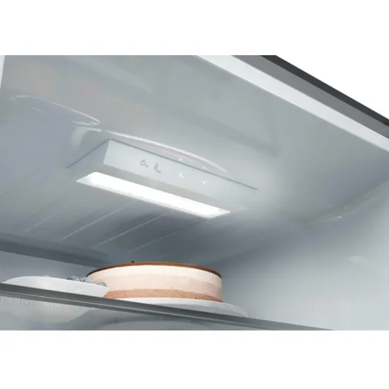 Haier HTR3620ENMG No Frost alulfagyasztós kombinált hűtőszekrény, Wifi, 289/125L, 59.5x66.7x205 cm, ezüst szín 