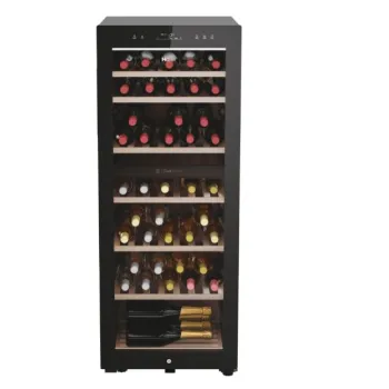 Haier HWS77GDAU1 borhűtő, 77 palack, Wifi, 49.7x58.5x127 cm, fekete szín 