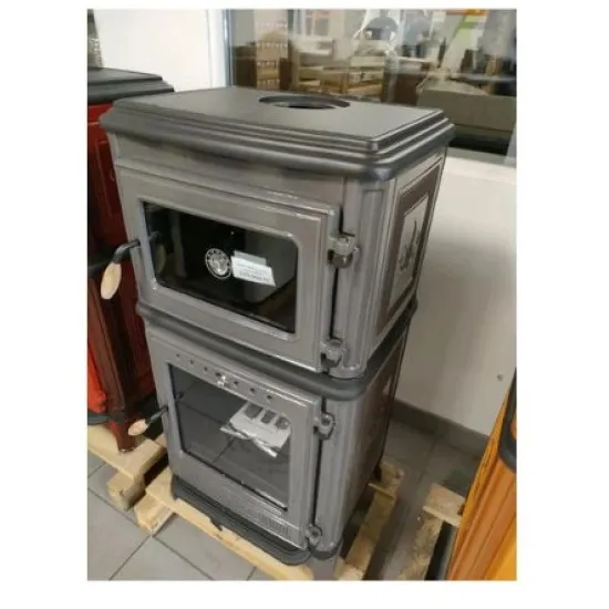 Hunor 8010 öntvény sütős kandalló, szürke 7,1 kW