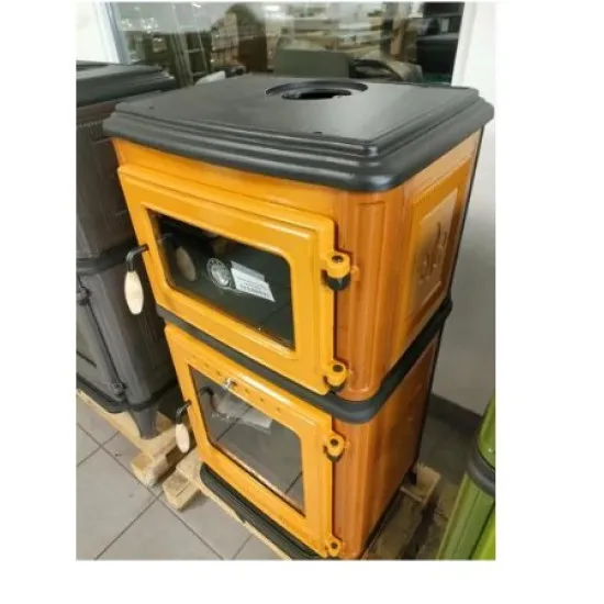 Hunor 8010 öntvény sütős kandalló, sárga 7,1 kW 