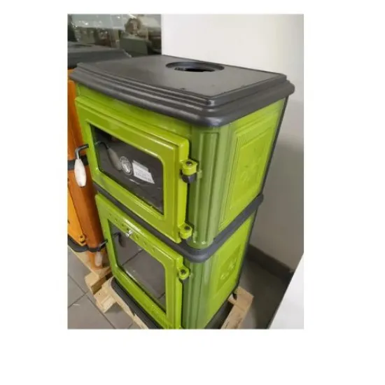 Hunor 8010 öntvény sütős kandalló, zöld 7,1 kW