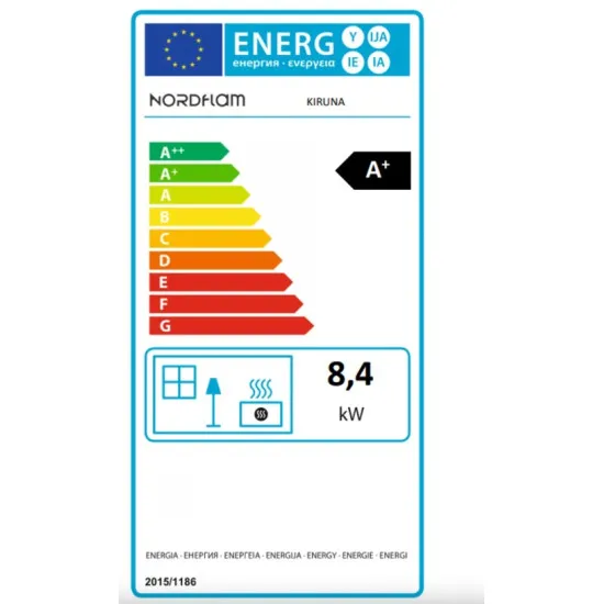 Nordflam Carini öntvény kandalló 8,4kW, fekete szín 