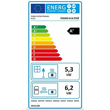 Termo Kreka K10 Etaz N vízteres kandalló 11,5 kW 