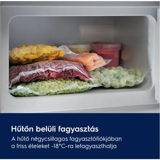 Electrolux LFB2AE88S1 beépíthető egyajtós hűtőszekrény fagyasztóval, 110/14L, 54.8x54.9x87.3 cm 